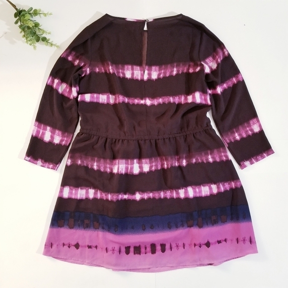 LOU & GREY Tie Dye Purple Mini Dress Medium - Picture 4 of 13